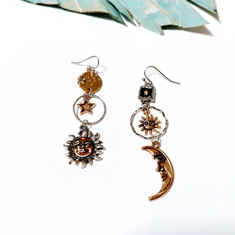 Moon drop earrings S174